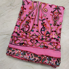 Vintage Indian Bridal Phulkari Wedding Dupatta Embroidery Scarf Veil Stole Hijab