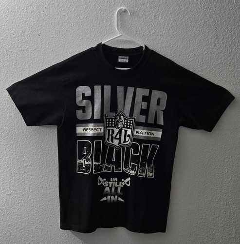 Las Vegas Raiders Shaka Wear Mens Shirt LG R4L Team SuperMax Heavy Double Sided