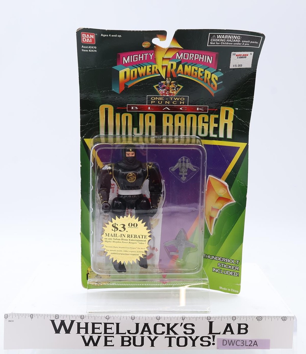 Mighty Morphin BLACK Ninja Ranger Power Rangers 1995 Bandai NEW
