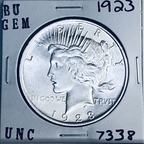 1923 P BU GEM PEACE SILVER DOLLAR UNC MS+++ U.S. MINT RARE COIN 7338