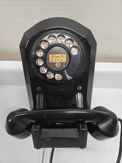 Vintage Bake Light Monophone Rotary Dial Wall Mount Telephone Art Deco