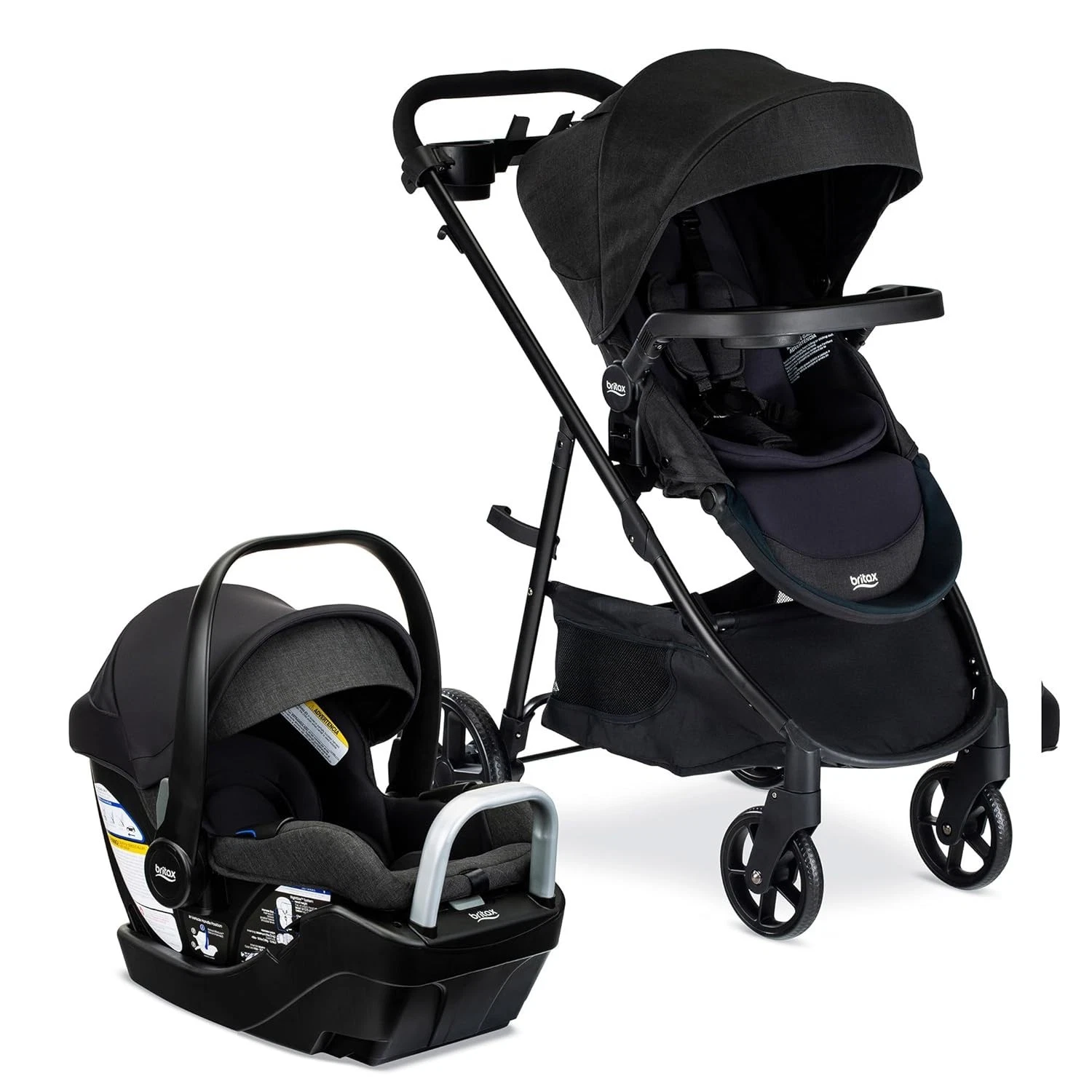 Britax Willow Brook S+ Travel System - Raven Black New!!