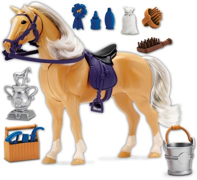 Sunny Days Entertainment Palomino Horse with Moveable Head, Realistic Sound... 