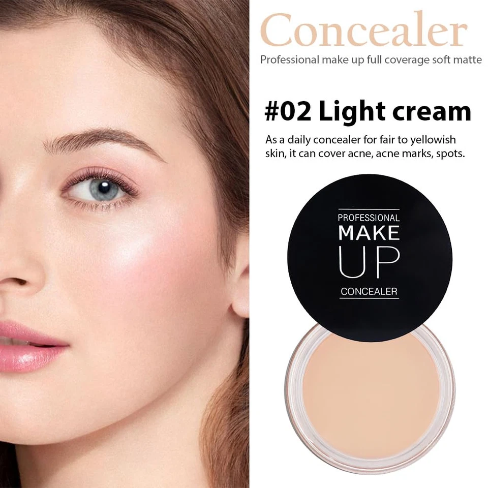 Pot Concealer Full Coverage Set, under Eye Brightener Color Correcting Concealer - Image 2 of 4