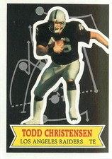 1984 Topps #29 Todd Christensen 1984 NFL Football Stars Collectors Edition LA
