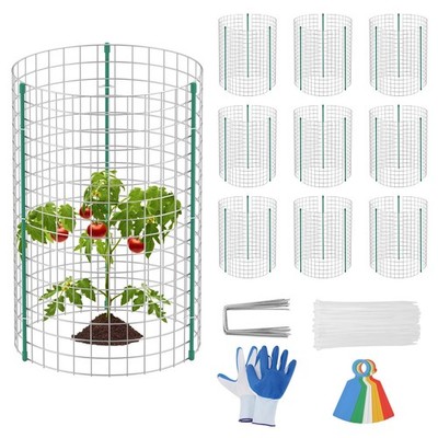 10-Set 12x16 Plant Protectors Animals Galvanized Metal Mesh Cages Barrier
