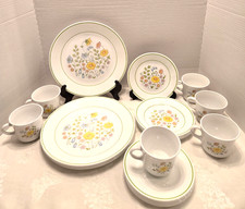 Corelle "Spring Meadow" Dinner Plates, Bread Plates,  Cups and Saucers--6 Each
