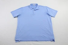 Peter Millar Summer Comfort Mens Size 2XL XXL Blue Short Sleeve Polo Shirt