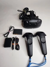 HTC Vive Virtual Reality Headset  (Remotes, Link Box, Headset W/ Cables)
