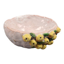 Ciotola SOPRAMMOBILE Portacenere PORCELLANA CERAMICA DIPINTA A MANO VINTAGE 900