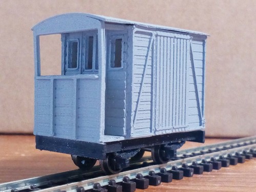 009/OO9 Brake Luggage Van With Vertical Planked Doors 4ft6 Wheelbase - Foto 2 di 5