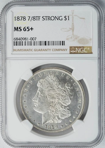 1878 7/8TF Morgan Silver Dollar $ Strong MS65+ NGC 949549-5