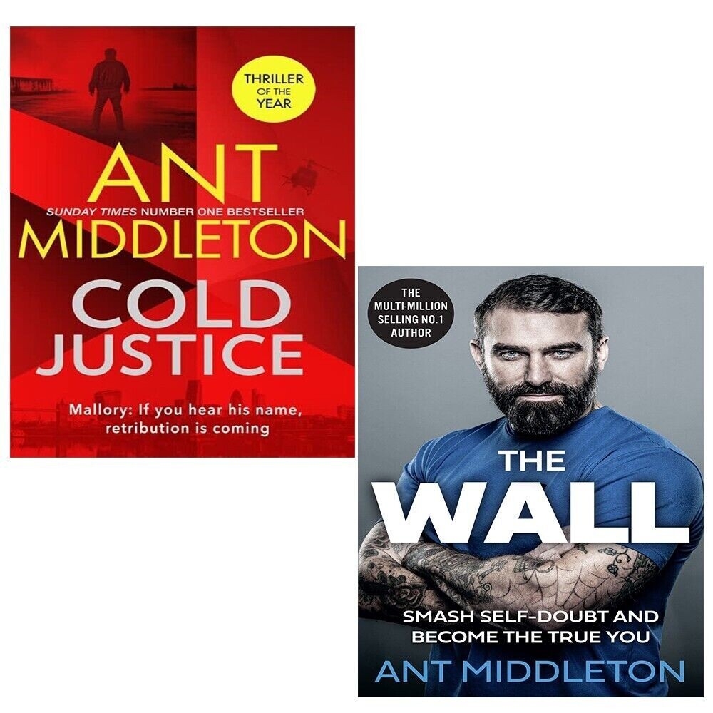 Ant Middleton 2 Books Collection Set [Cold Justice and The Wall] Hardback NEW