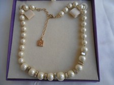 COLLANA firmata ANNE KLEIN grandi perle (finte)