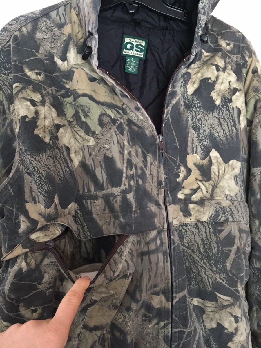 CAMO HOODED JACKET COAT SIZE XL GANDER MOUNTAIN GUIDE SERIES Mossy Oak  Breakup