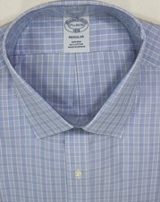 Brooks Brothers Regular Non-Iron All Cotton 17.5-36/37 Light Blue NWT 118.00