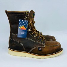 THOROGOOD MEN'S 8" MOC" TOE SAFETY COMFORTABLE 804-4478 WORK BOOTS SIZE 11.5 EE