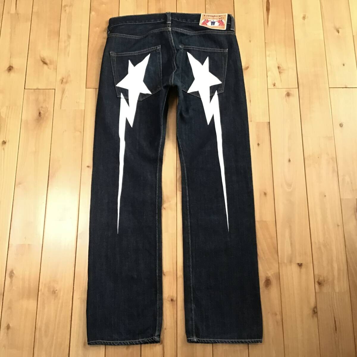BAPE STA denim pants a bathing ape star BAPESTA NIGO Size S