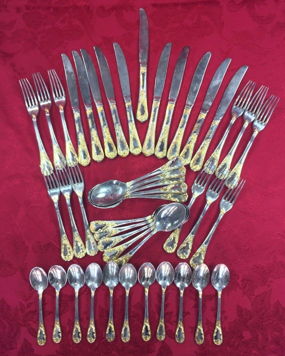 Vienna 45 Mixed Pieces, Silver w/Gold Accents, Vintage