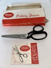 Clauss Pinking Scissor Shear Model 7 1/4" No.4 Chrome Plated with Box