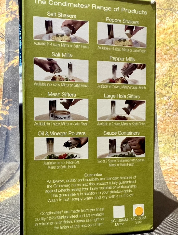 Juego de Contenedores de Salsa Grunwerg SC-1086M, Acero Inoxidable 18/8, Acabado Satinado Foto 4 de 4