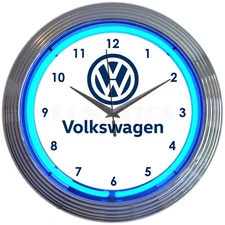 VW neon clock sign Volkswagen Bug Beetle licensed wall lamp Bug Beetle Van Bus