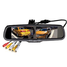 4ch 4.3'' Rear View Mirror Monitor 2 Screen for Car Front Side Rear View Reverse
