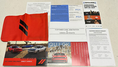 2022 DODGE CHALLENGER OWNERS MANUAL SRT HELL SCAT CAT RT GT AWD RWD V8 V6 SPORT
