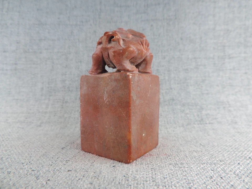 Старинная китайская старая каменная печать Шоушань штамп печать печать печать лев статуя D - Изображение 4 из 4