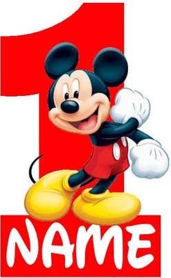 iron on transfer red mickey mouse birthday boy size