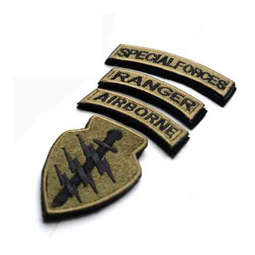 USA Special Forces & Airborne &Ranger Tabs Embroidered Hook & Loop PATCH - Picture 5 of 5