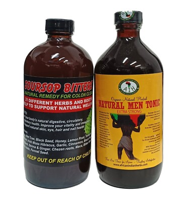 #ad Soursop Bitters amp; Organic Natural Men Tonic 16 oz. Pack of 2 $51.95