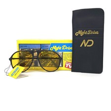 Nos Vintage AMBER VISION "Night Drive" Sunglasses - Kalichrome Lens - 80'S - USA