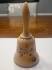 VTG Westmoreland Almond Milk Glass Bell Hand Painted Signed Org Sticker 1970s