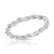 Sterling Silver 925 Twist Ring Dainty Twist Stackable Ring Minimal Jewelry R69