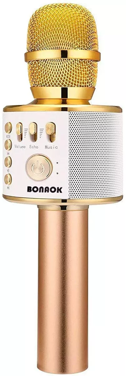 BONAOK Karaoke Microphone for Kids, Portable Wireless Bluetooth