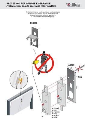 Piastra Di Protezione Per Portoni Basculanti DISEC PS0600 - Sicurezza E Durabilità - Foto 4