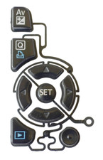 OEM CANON REBEL EOS T2i 550D DIGITAL CAMERA REPLACEMENT AV/Q/SET BUTTON KEYS