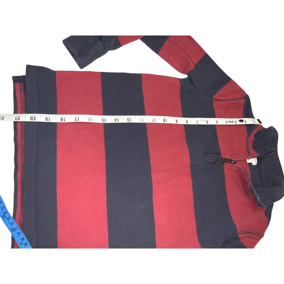 J Crew Boys 10 RED &BLUE striped half-zip popover sweatshirt /GapkidsGray ShirtM - Image 4 of 4