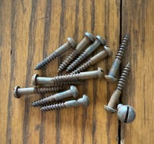 Antique Wood Screws # 7 X 1” Slotted Round Head American Made 12 Pk. Free Ship