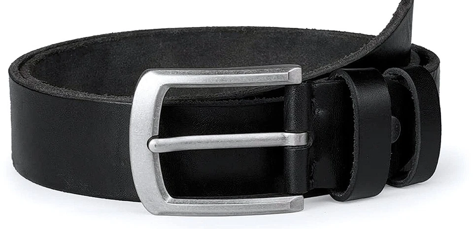 ✅Vollrindleder Büffel 4 cm Breit Herren Schwarz Braun Gürtel Belt Schnalle XXL - Bild 4 von 4