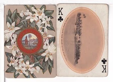 Single Railroad Playing Card "Florida East Coast, FEC-1" Bollhagen, Souv, 1915