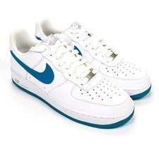 NUEVO CON ETIQUETAS Nike Air Force 1 Blanco Tropical Verde azulado Tenis para Hombres 11 2013 AUTÉNTICAS