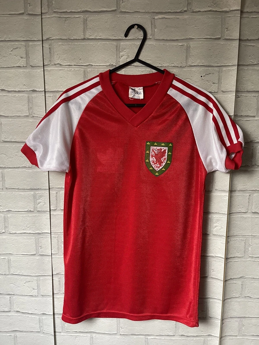 WALES 1980 1983 HOME FOOTBALL SHIRT ORIGINAL ADIDAS VINTAGE SIZE YOUTHS