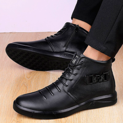 Men shoes genuine Leather winter with and without fleece  display picture 1