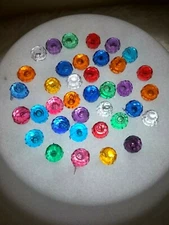 63 7MM LARGE ASSORTED ROUND FACETED GLOBE PIN LIGHTS FOR CERAMIC CHRISTMAS TREES