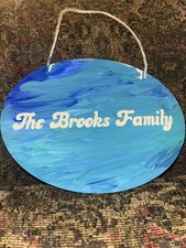 Personalized Rustic Wood Slice Family Name Sign, Custom Last Name Plaque