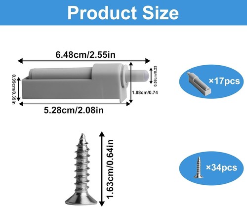 17 STK Softclose Türdämpfer für Schranktür Dämpfer, Softclose Nachrüsten, Sof... - Bild 3 von 9