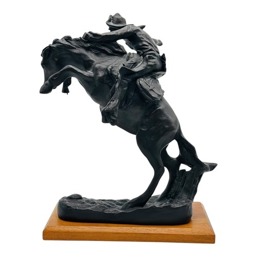 Frederic Remington The Broncho Buster Bronze Sculpture Statue Made In USA - Picture 12 of 14