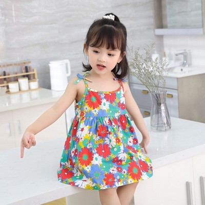 Girls 2-5 Years Princess Suspender Dress Frocks Kids INS Style Summer Clothes